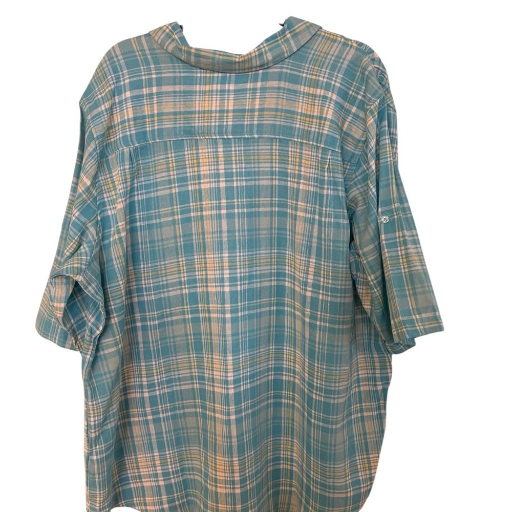 Woman Within Red - Blue Plaid Casual Shirt Set Of 2 Bundle - Picture 4 of 8